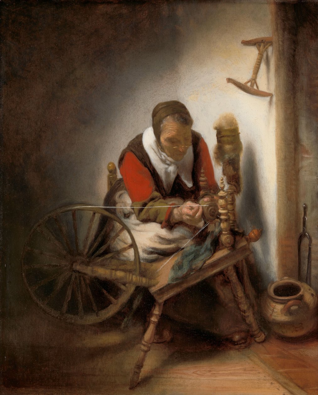 旋转器，挂在墙上的顽童 作者 尼古拉斯·梅斯（Nicolaes Maes）