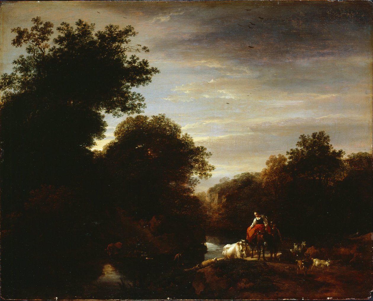福特农民 作者 尼古拉斯·彼得斯（Nicolaes Pietersz）。 Berchem