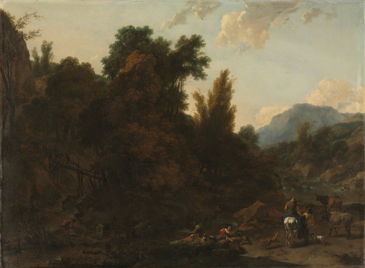 拉什·盖瑟斯（Rush Gatherers），1657年。 作者 尼古拉斯·彼得斯（Nicolaes Pietersz）。 Berchem