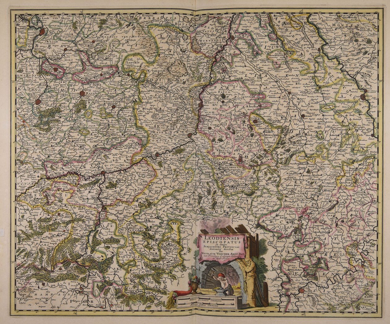 Leodiensis episcopatus in omnes subjacentes provincias distincté divisus 作者 尼古拉斯·维舍