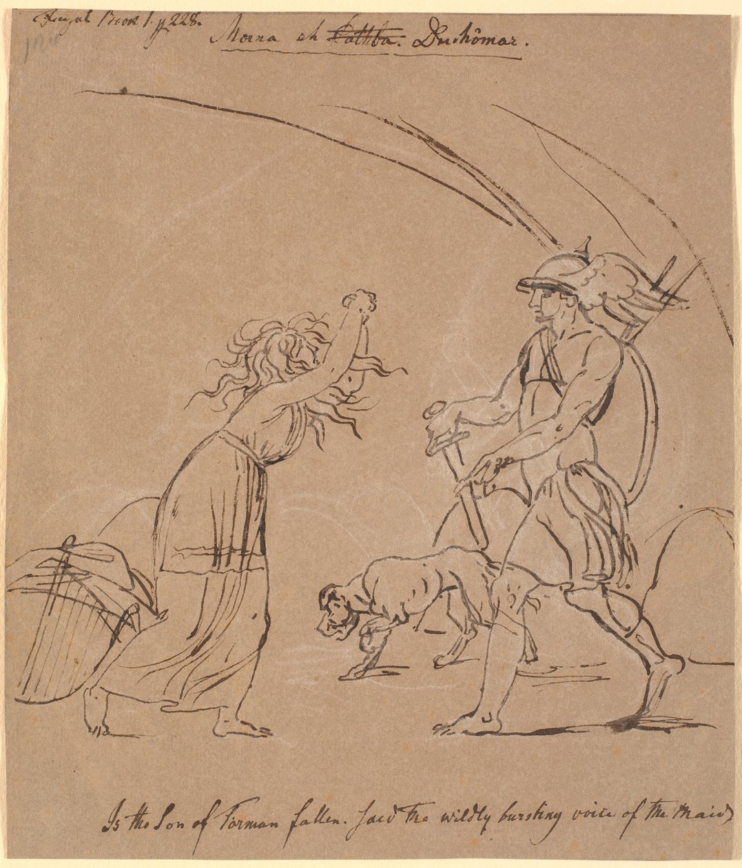 奥西安的场景；莫尔纳和杜乔玛 作者 尼古拉·亚伯拉罕·阿比尔德加德