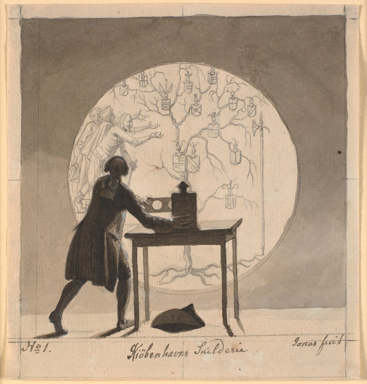魔术灯笼，1786-1788。 作者 尼古拉·亚伯拉罕·阿比尔加德