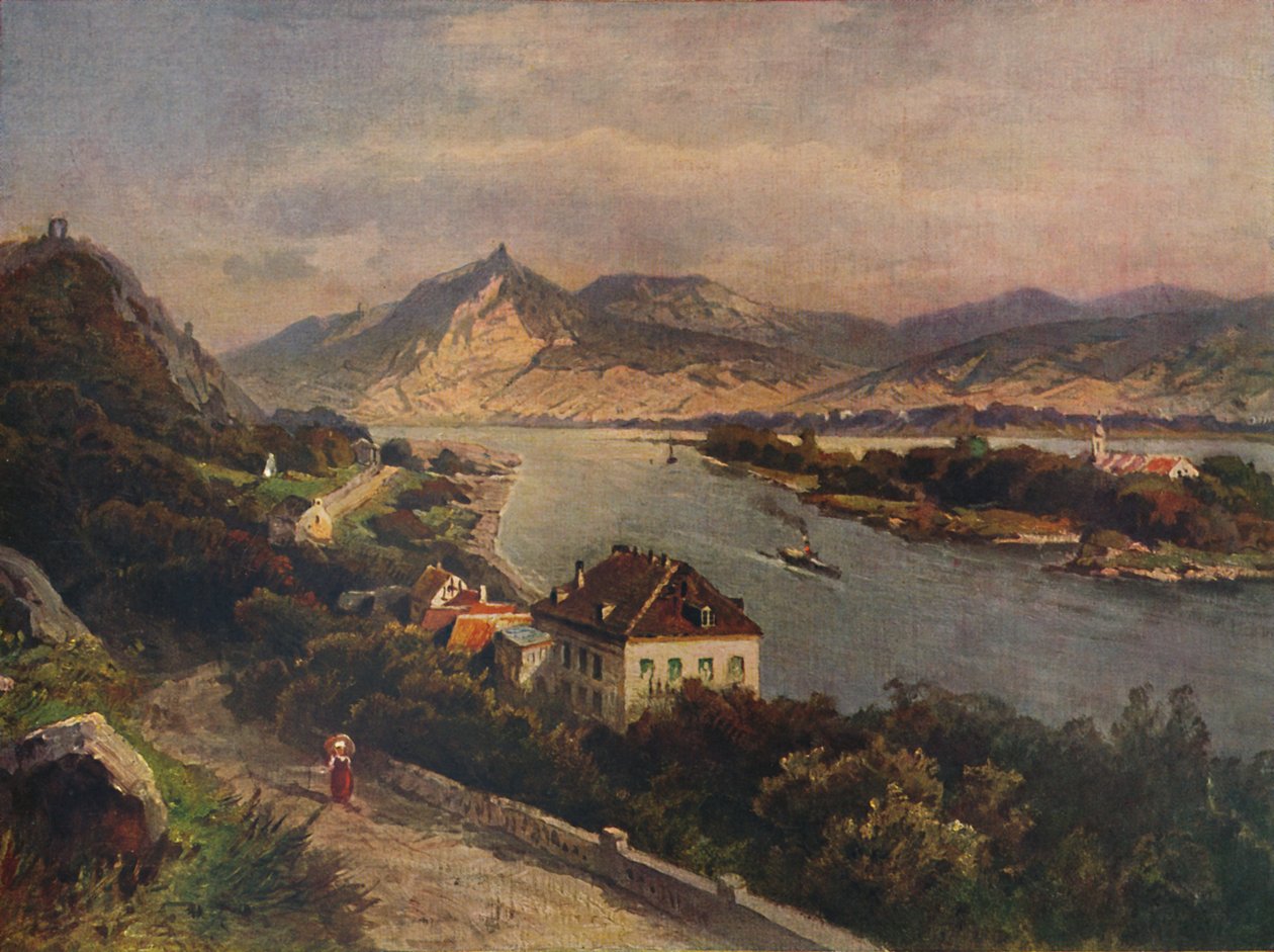罗兰塞克（Rolandseck）-Insel Nonnenwerth和Siebenebirge，1923年。 作者 尼古拉·阿斯图丁