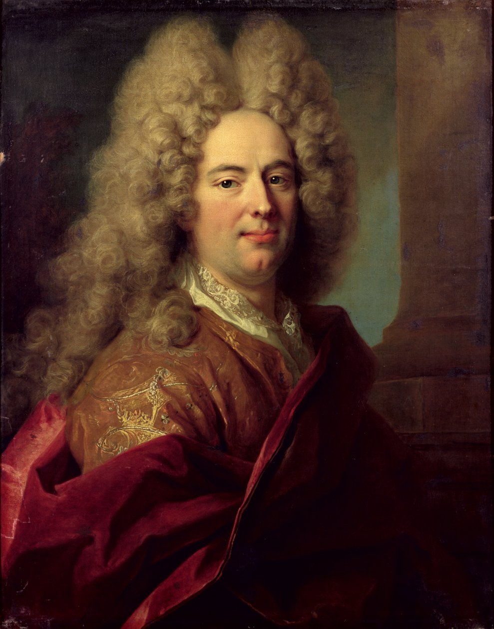一个男人的肖像，c.1715 作者 尼古拉斯·德·拉吉利埃