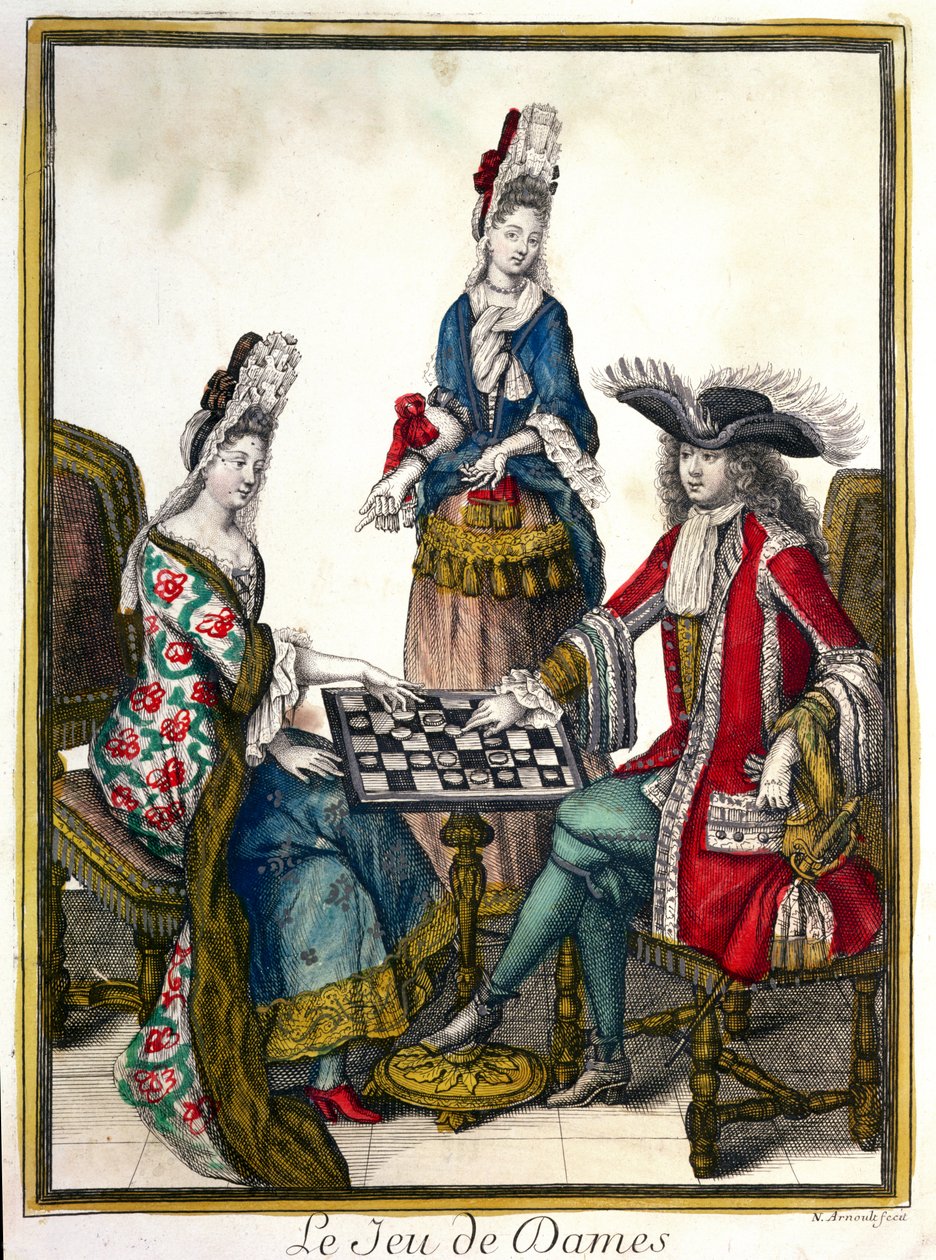 Le Jeu de Dames（草稿游戏），17世纪末18世纪末 作者 尼古拉斯·阿诺尔特（Nicolas Arnoult）