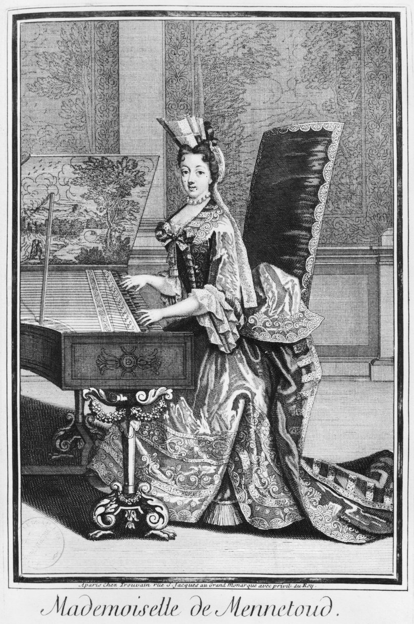 Mademoiselle de Mennetoud演奏大键琴 作者 尼古拉斯·波纳特（Nicolas Bonnart）