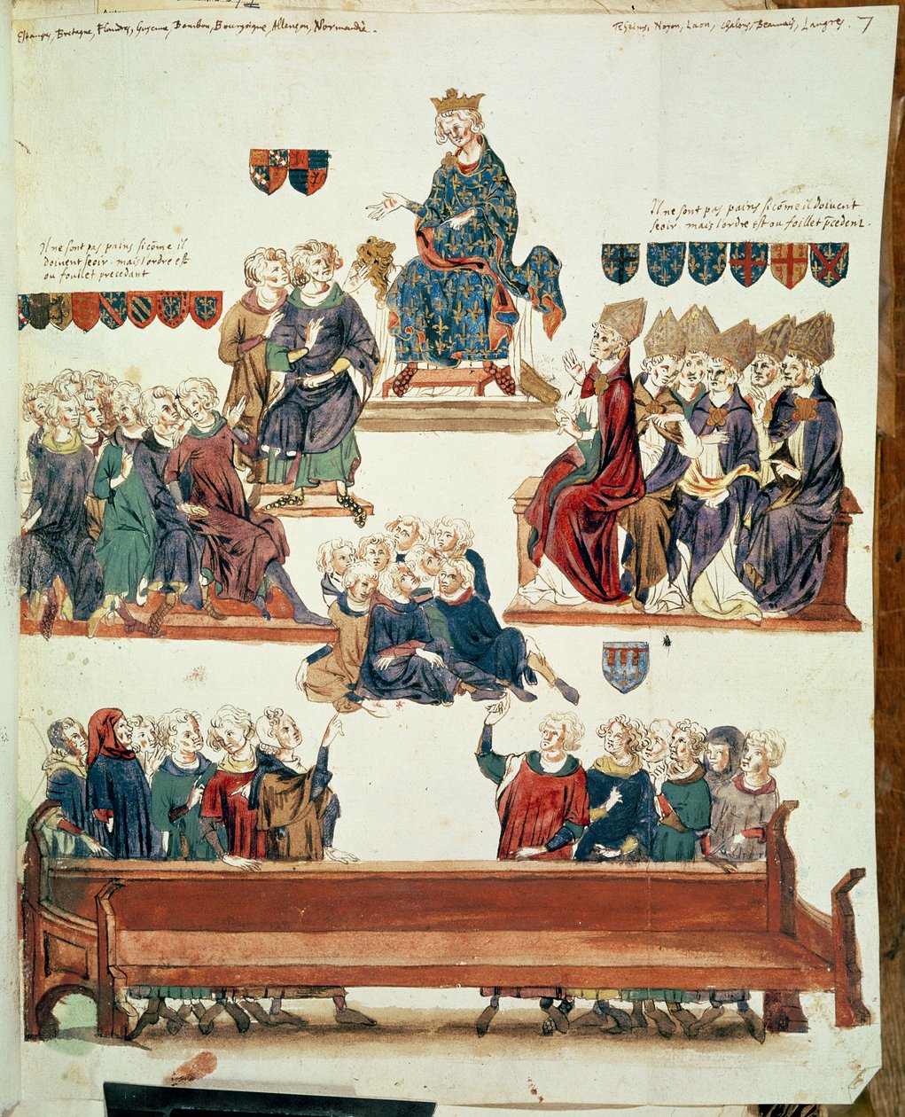 1796年f.7罗伯特·阿图瓦的审判（1287-1342），博蒙特伯爵，由Philippe VI（1293-1350）于1331年主持 作者 尼古拉斯·克劳德·法布里·佩雷斯克