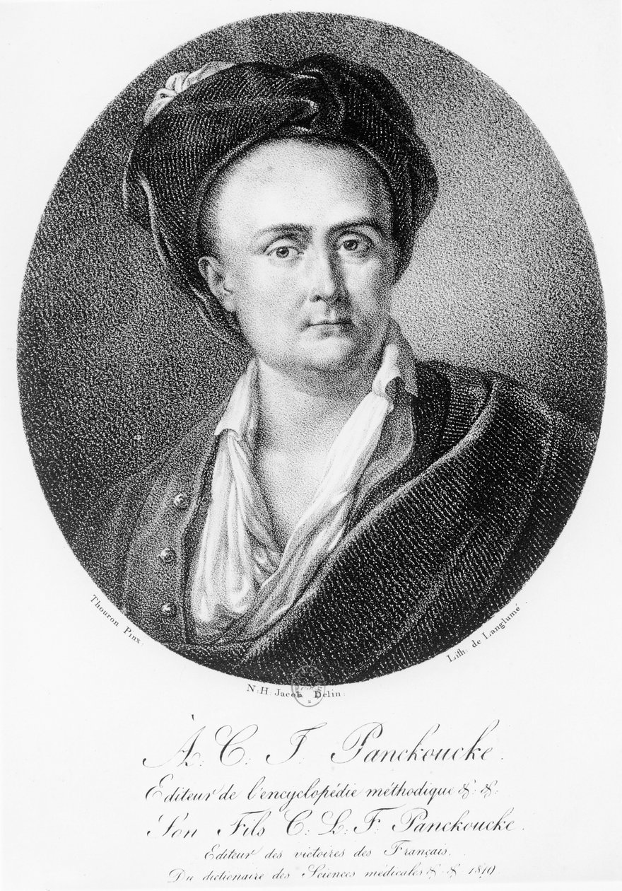 Andre Charles Joseph Panckoucke（1736-98）的奖章肖像 作者 尼古拉斯·亨利·雅各布