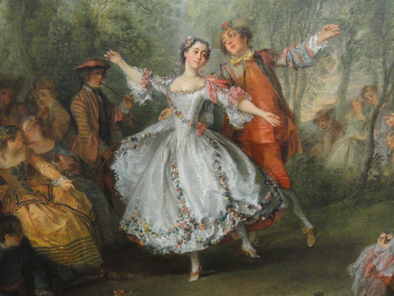 La Camargo Dancing（detail），c.1730 作者 尼古拉斯·兰克里特（Nicolas Lancret）