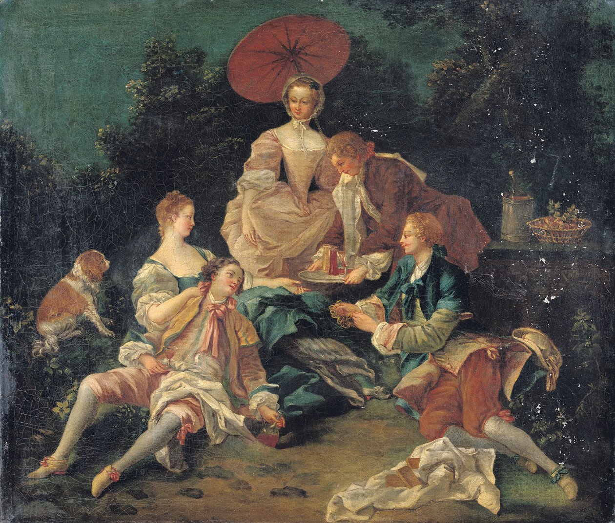 在公园野餐 作者 尼古拉斯·兰克里特（Nicolas Lancret）