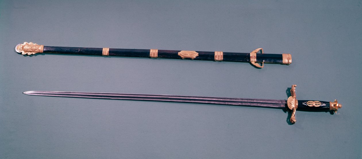 圣斗士在18号布鲁梅尔8号（1799年11月9日）（金属）的政变期间，一名将军的双刃剑 作者 尼古拉斯·诺埃尔·布特（Nicolas Noel Boutet）
