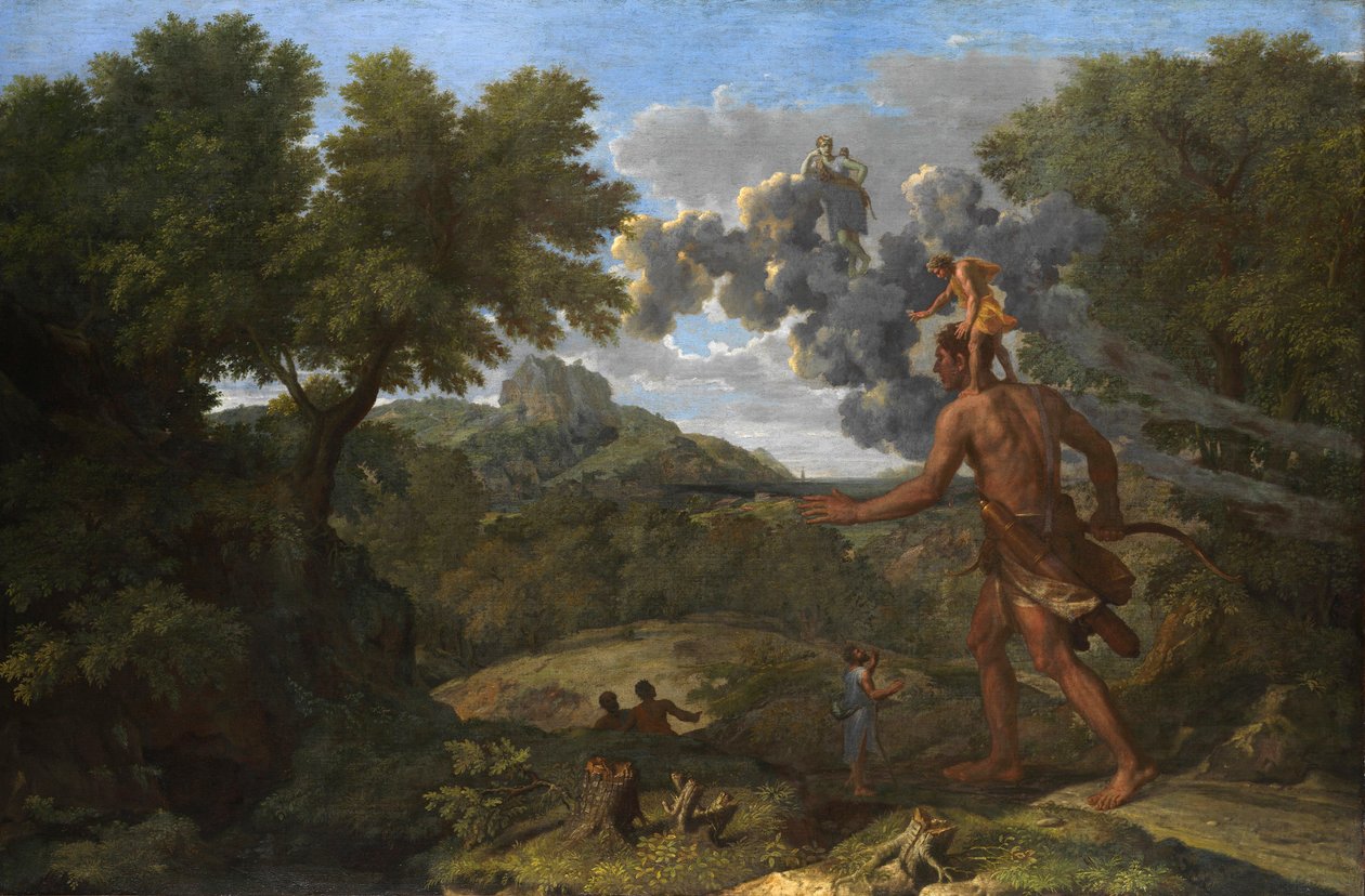 盲目的猎户座寻找冉冉升起的太阳，1658年 作者 尼古拉斯·普桑（Nicolas Poussin）