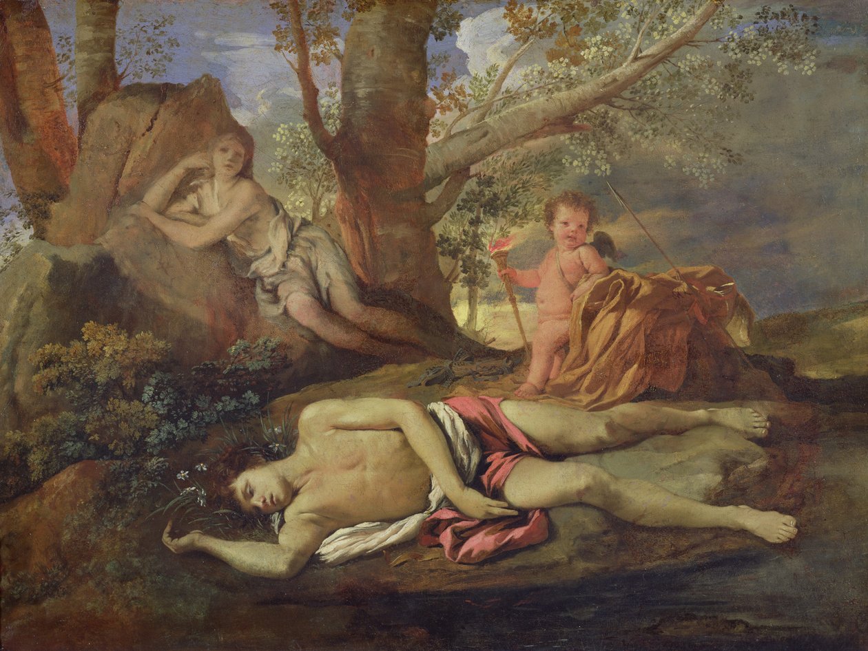 Echo和Narcissus 作者 尼古拉斯·普桑（Nicolas Poussin）