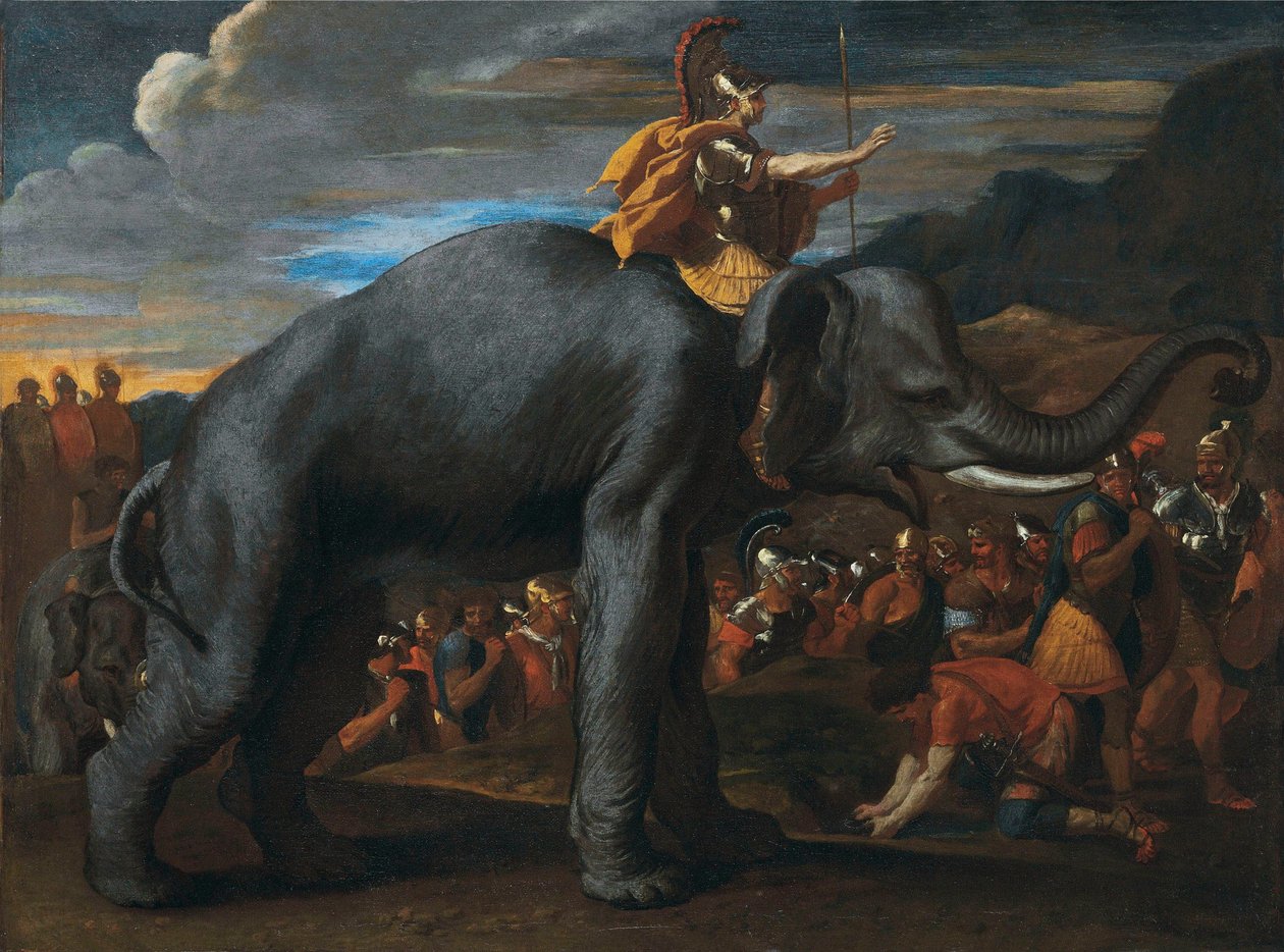 汉尼拔穿过阿尔卑斯山与大象回来 作者 尼古拉斯·普桑（Nicolas Poussin）
