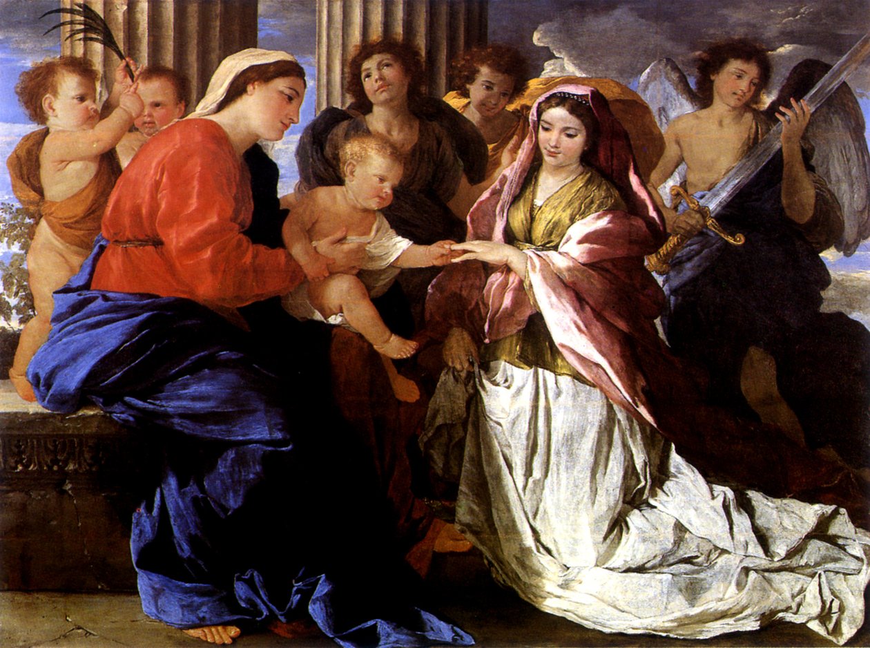 圣凯瑟琳的神秘婚姻 作者 尼古拉斯·普桑（Nicolas Poussin）