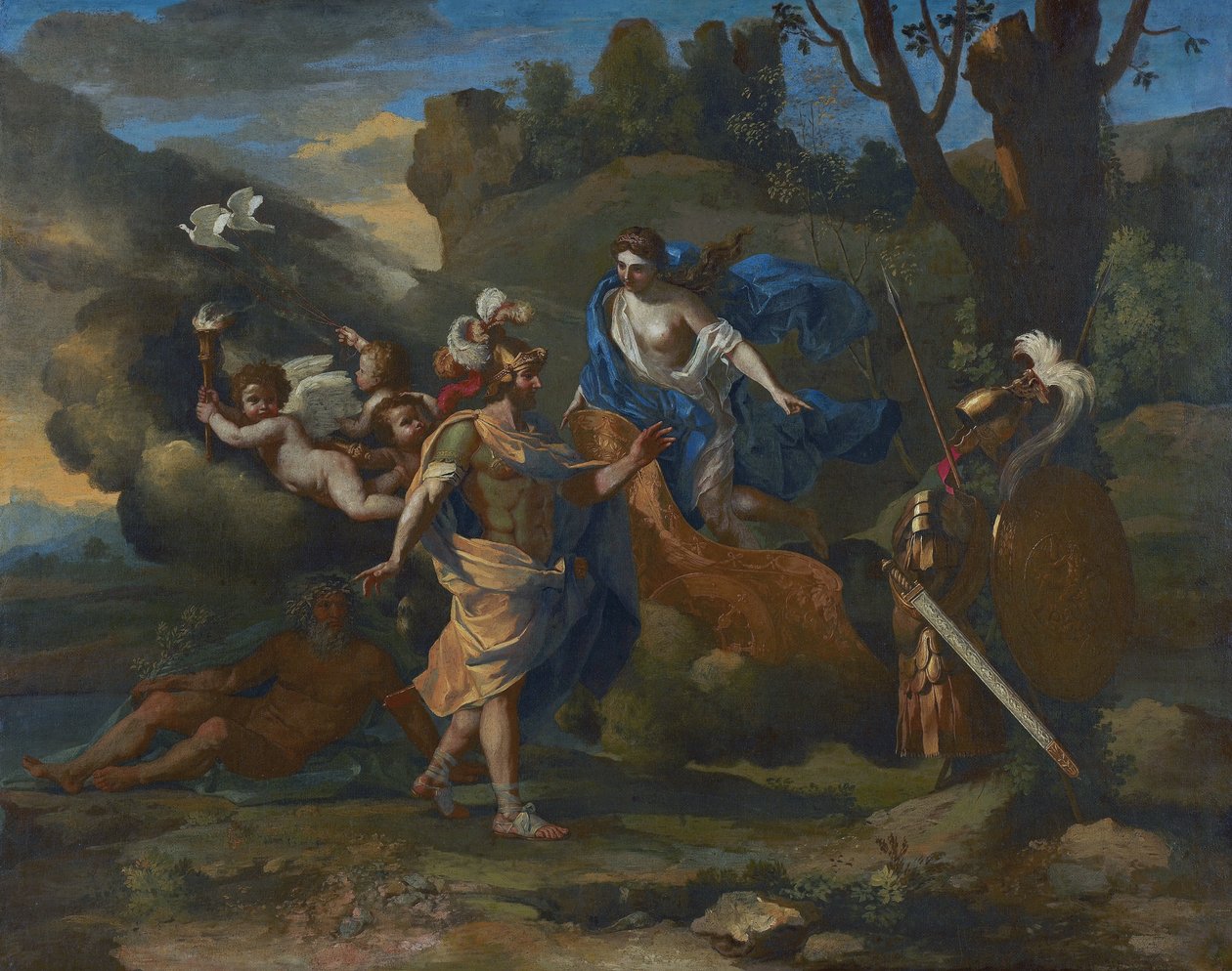 金星向埃涅阿斯展示她的手臂 作者 尼古拉斯·普桑（Nicolas Poussin）
