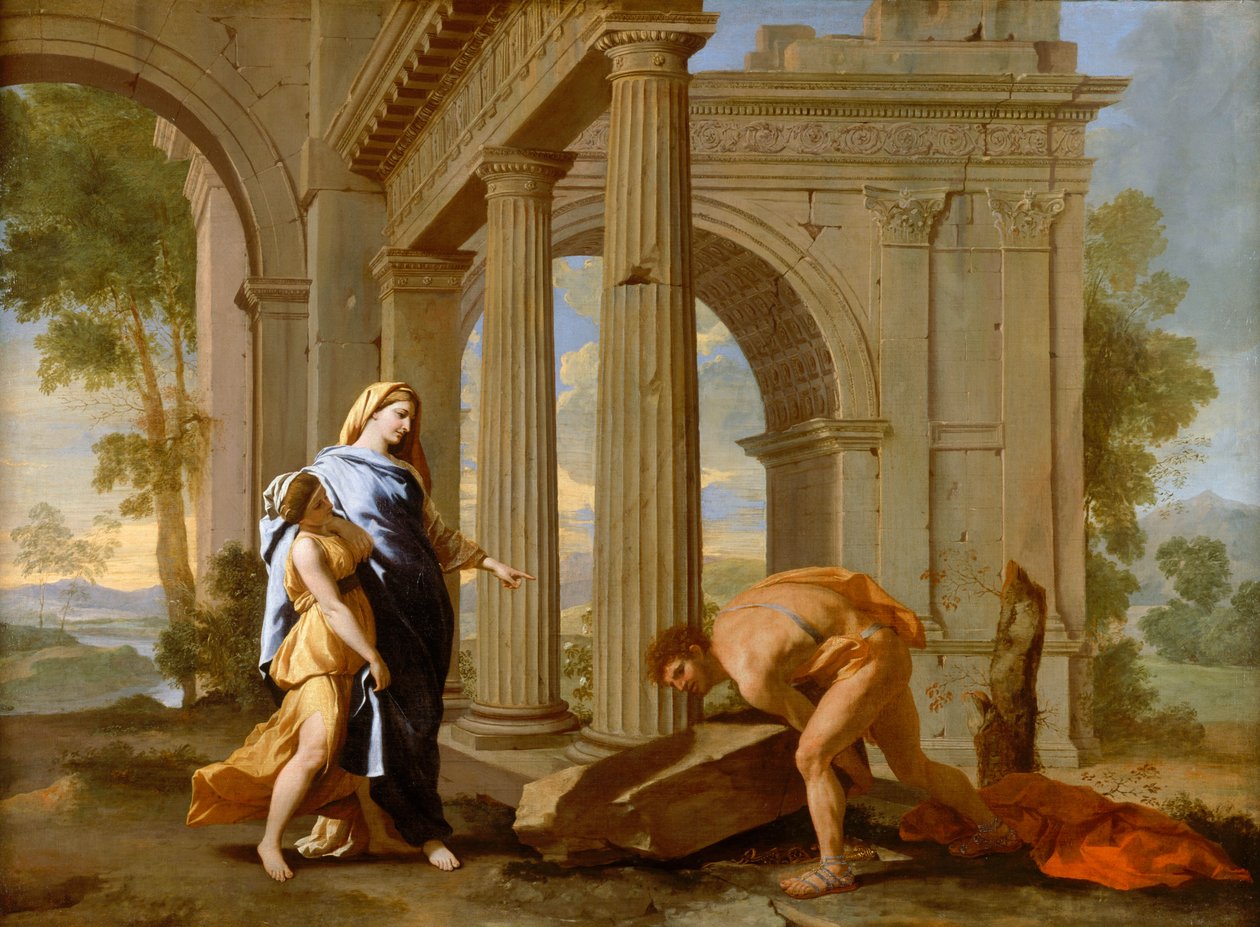忒修斯找到了他父亲的剑 作者 尼古拉斯·普桑（Nicolas Poussin）