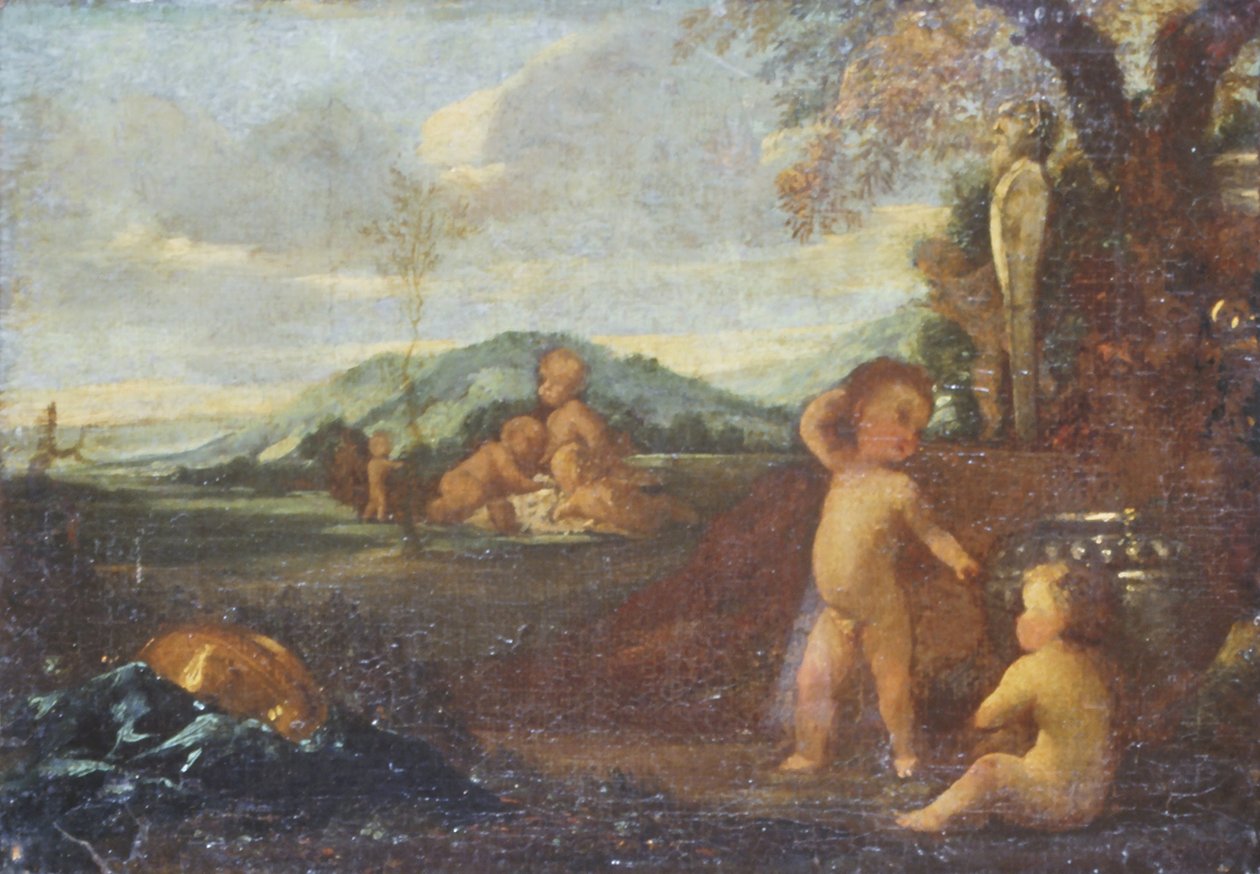 Putti在风景中 作者 尼古拉斯·普桑（Nicolas Poussin）