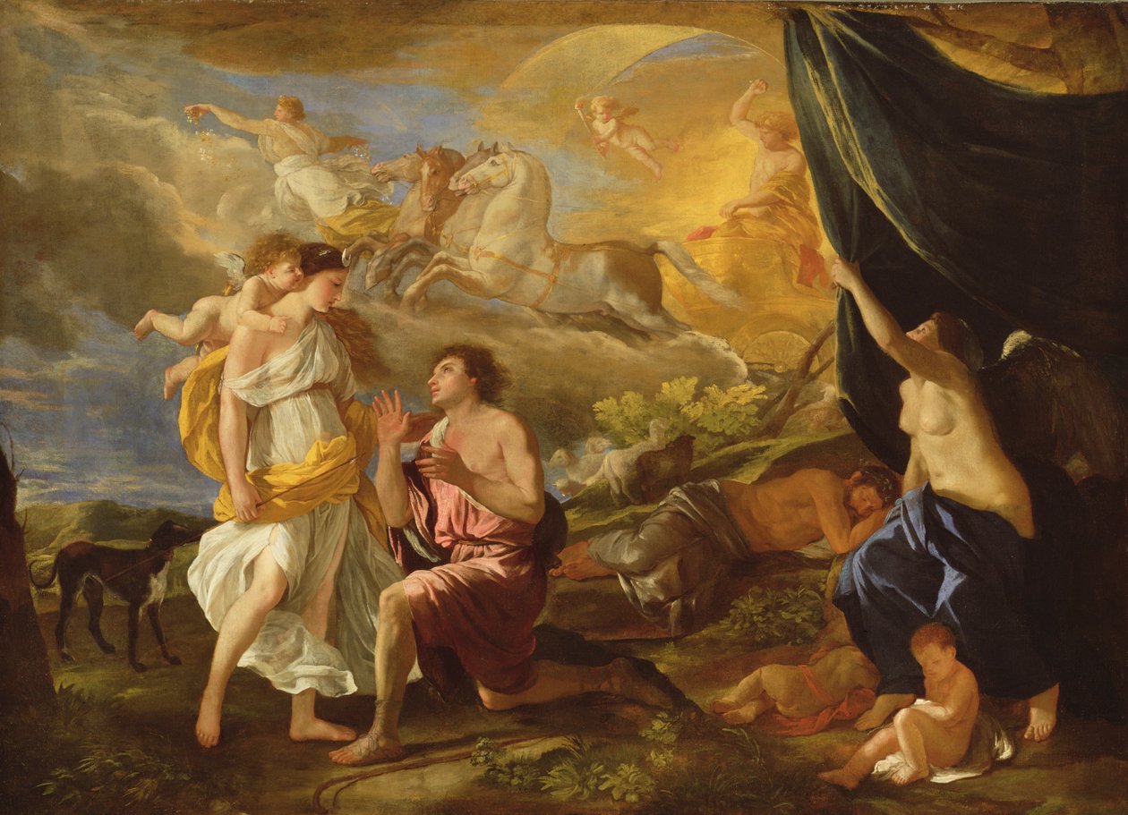 Selene和Endymion，c.1630 作者 尼古拉斯·普桑（Nicolas Poussin）