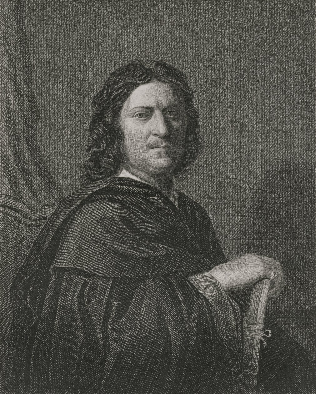 自画像，由James Posselwhite（1798-1884）酒吧刻。作者：William Mackenzie 作者 尼古拉斯·普桑（Nicolas Poussin）