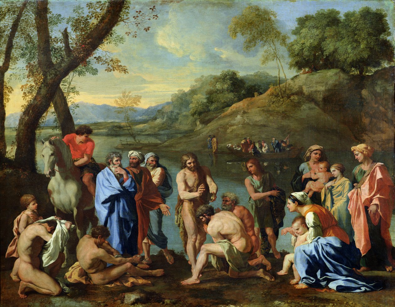 圣约翰为人民洗礼，c.1636-7 作者 尼古拉斯·普桑（Nicolas Poussin）