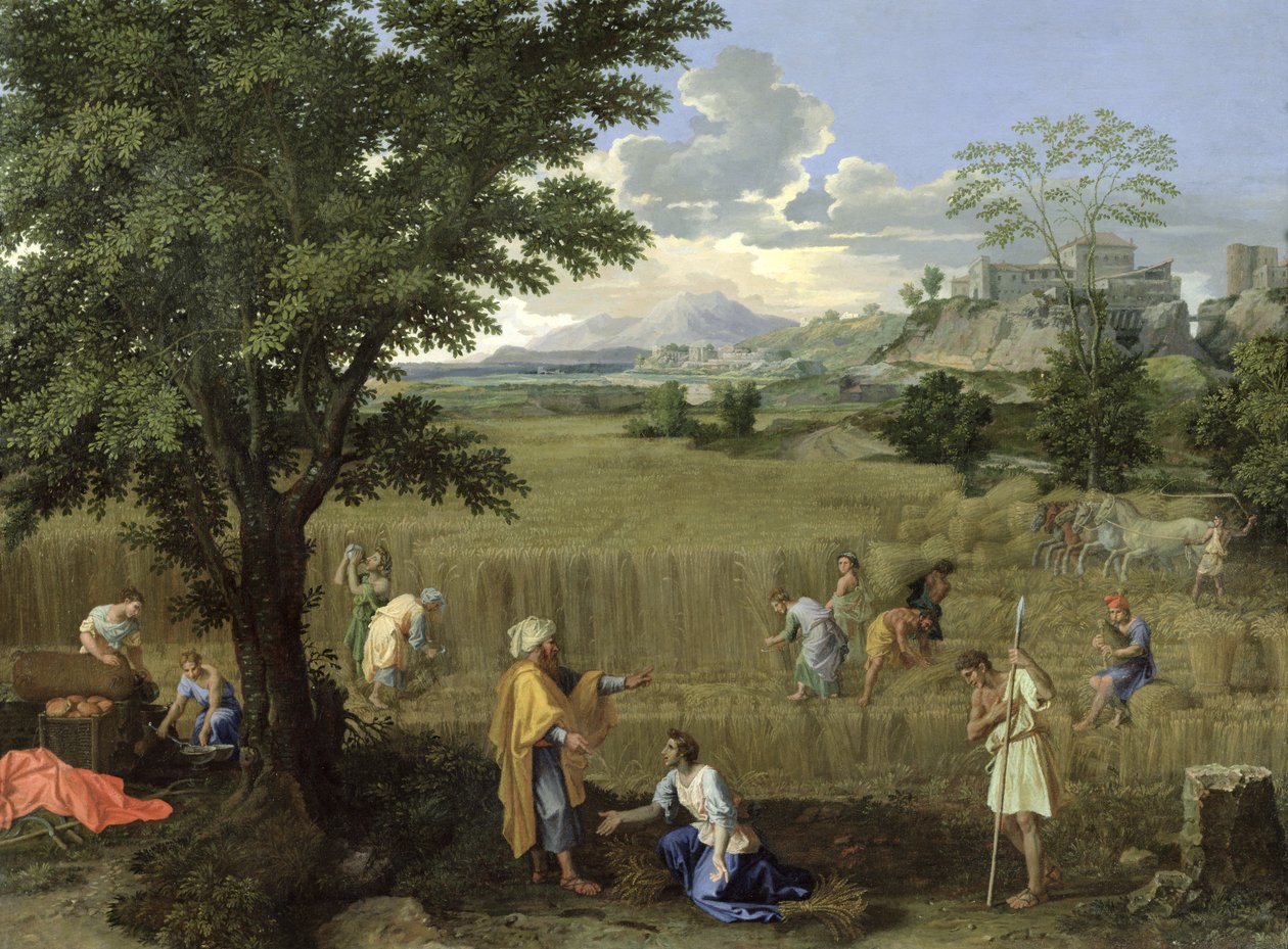 夏天，或露丝和波阿斯，1660-64 作者 尼古拉斯·普桑（Nicolas Poussin）