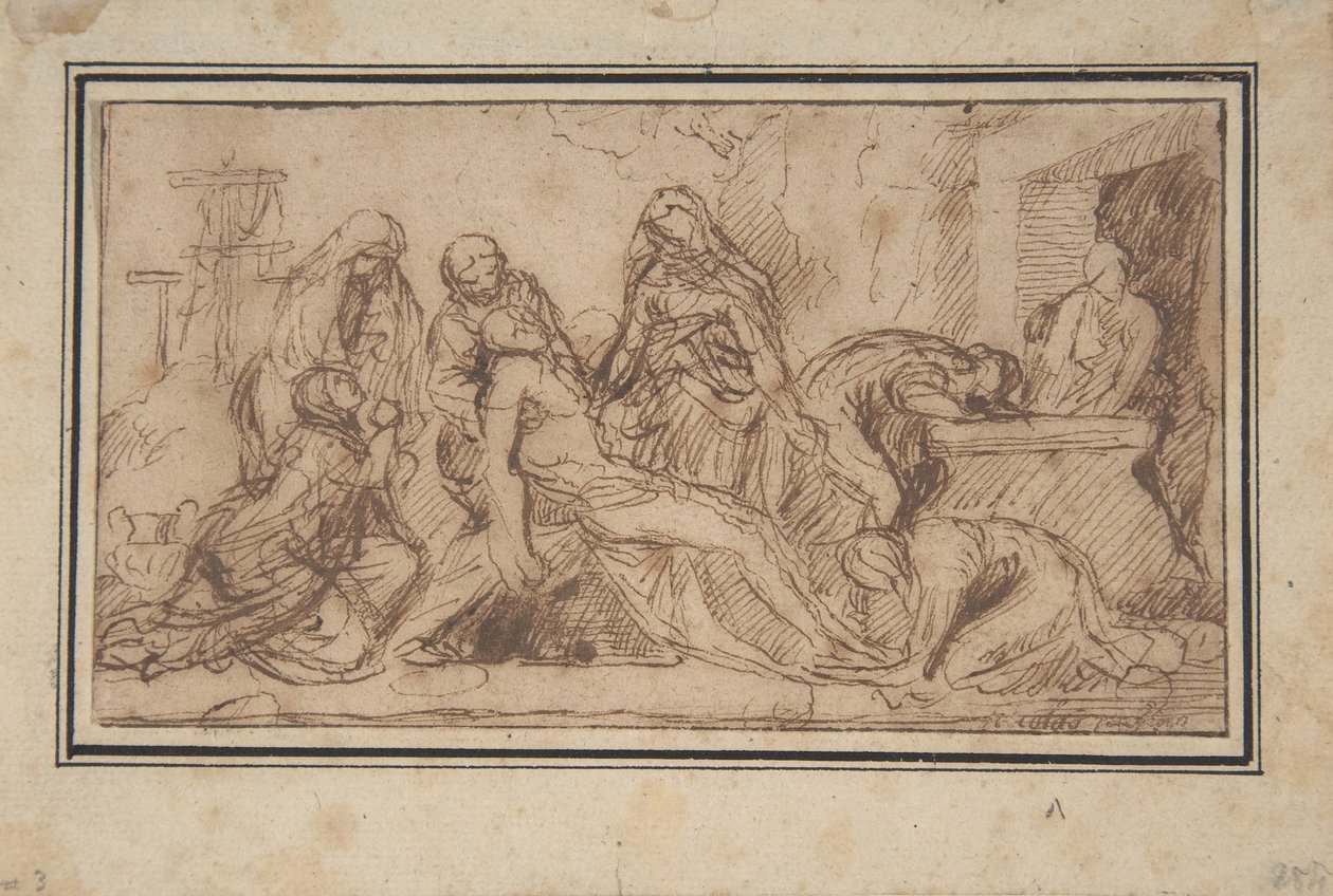 Entombment，c.1656-57 作者 尼古拉斯·普桑（Nicolas Poussin）