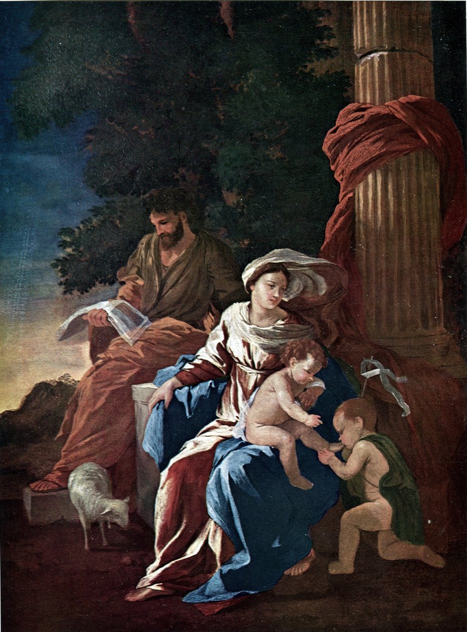 神圣家族与圣约翰 作者 尼古拉斯·普桑（Nicolas Poussin）