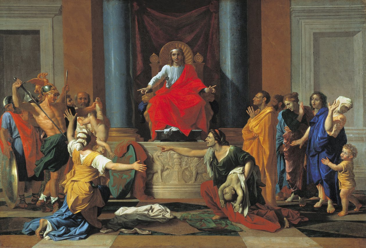 所罗门的审判，1649年 作者 尼古拉斯·普桑（Nicolas Poussin）