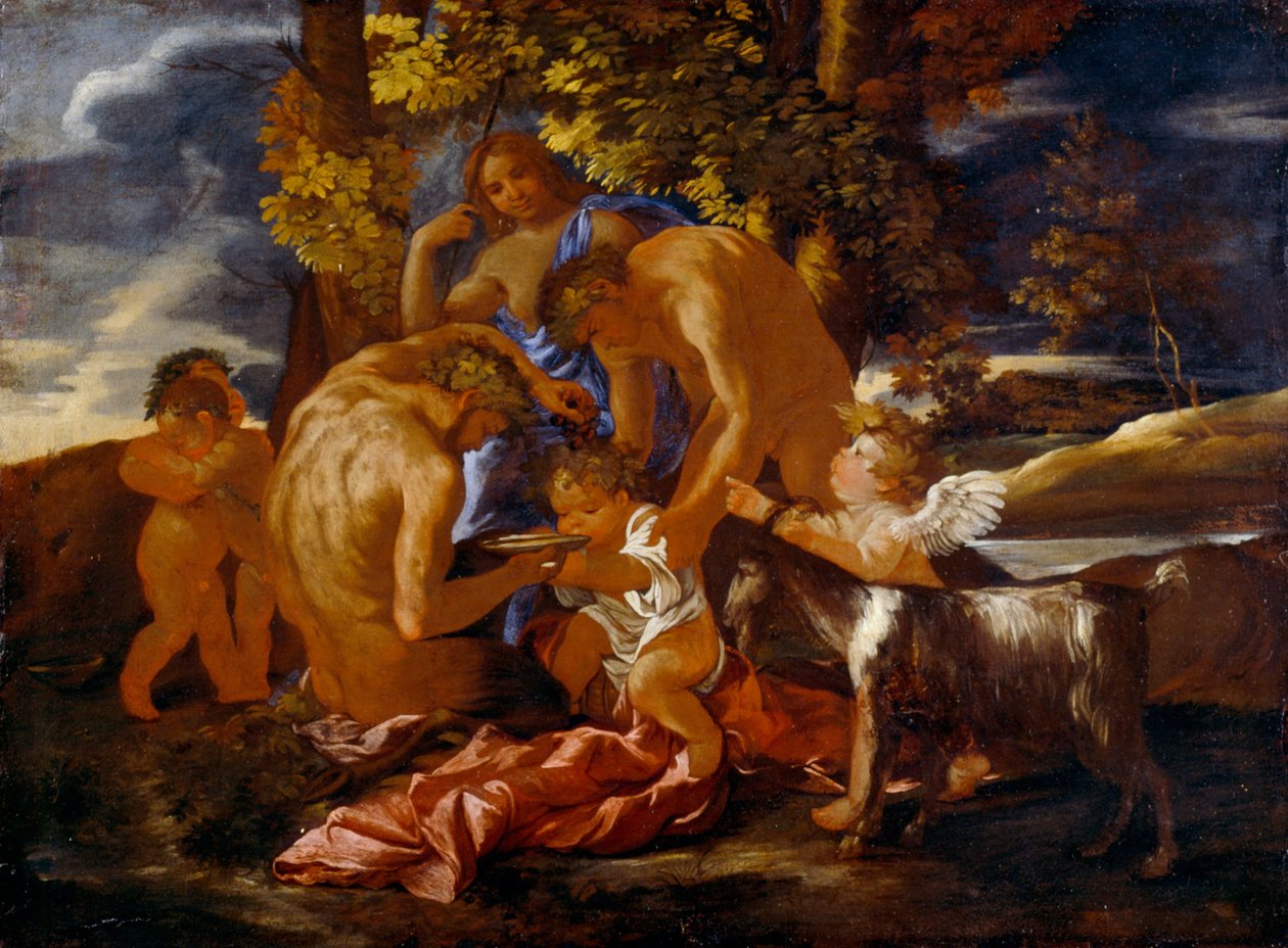 巴克斯的培育 作者 尼古拉斯·普桑（Nicolas Poussin）