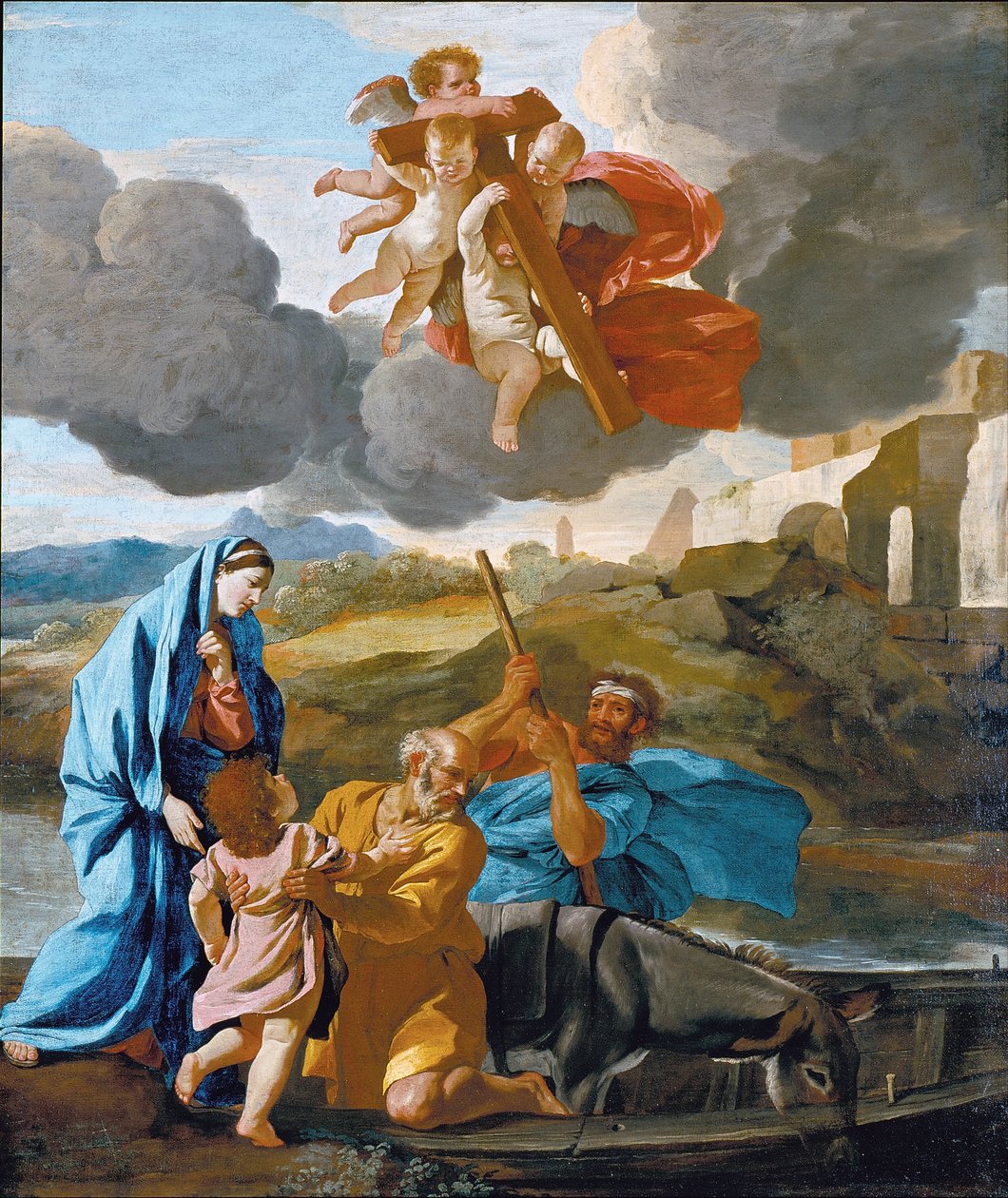 从埃及回归神圣家族 作者 尼古拉斯·普桑（Nicolas Poussin）