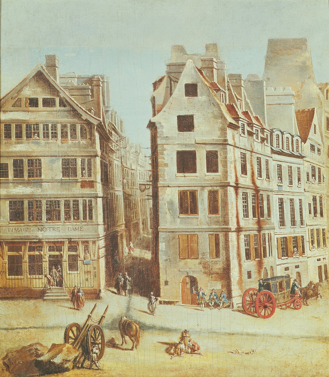 歌舞表演&39;A l&39;Image Notre-Dame&39;，1751年的格雷夫广场 作者 尼古拉斯·拉格内（Nicolas Raguenet）