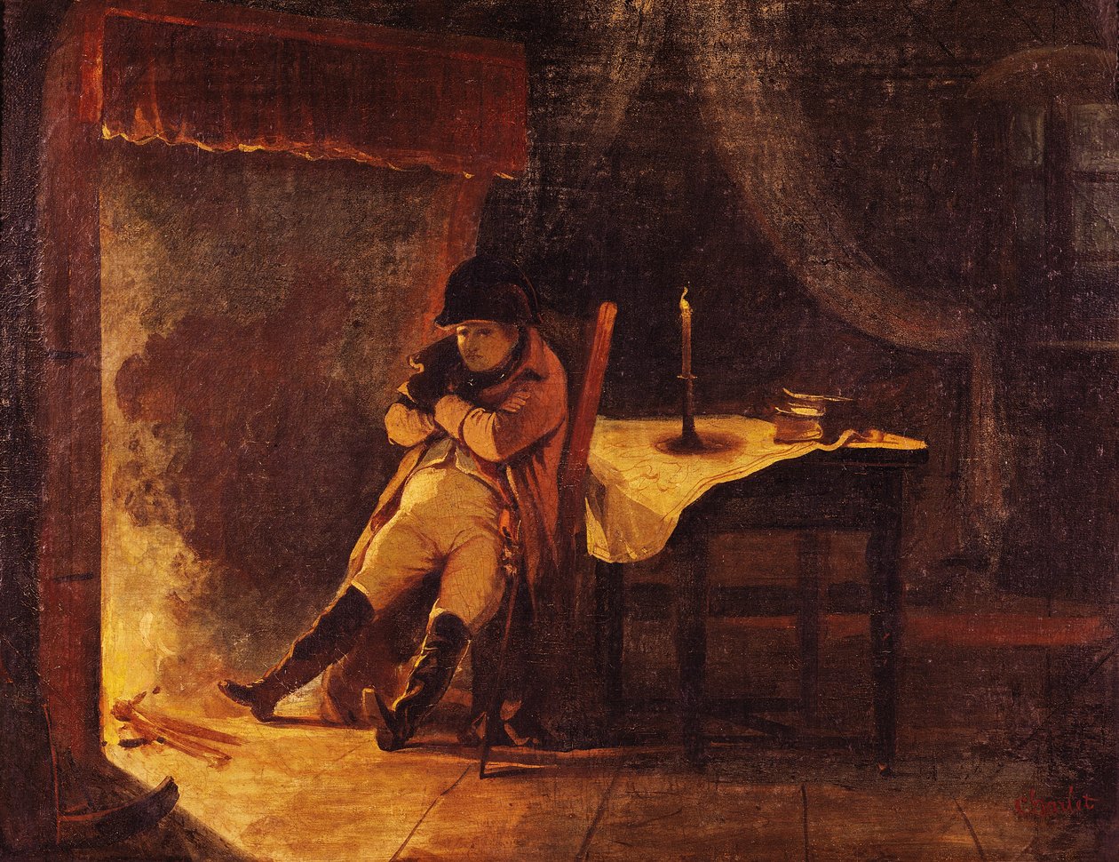 1814年Champaubert战役的晚上 作者 亚历山大·加布里埃尔（后）Decamps