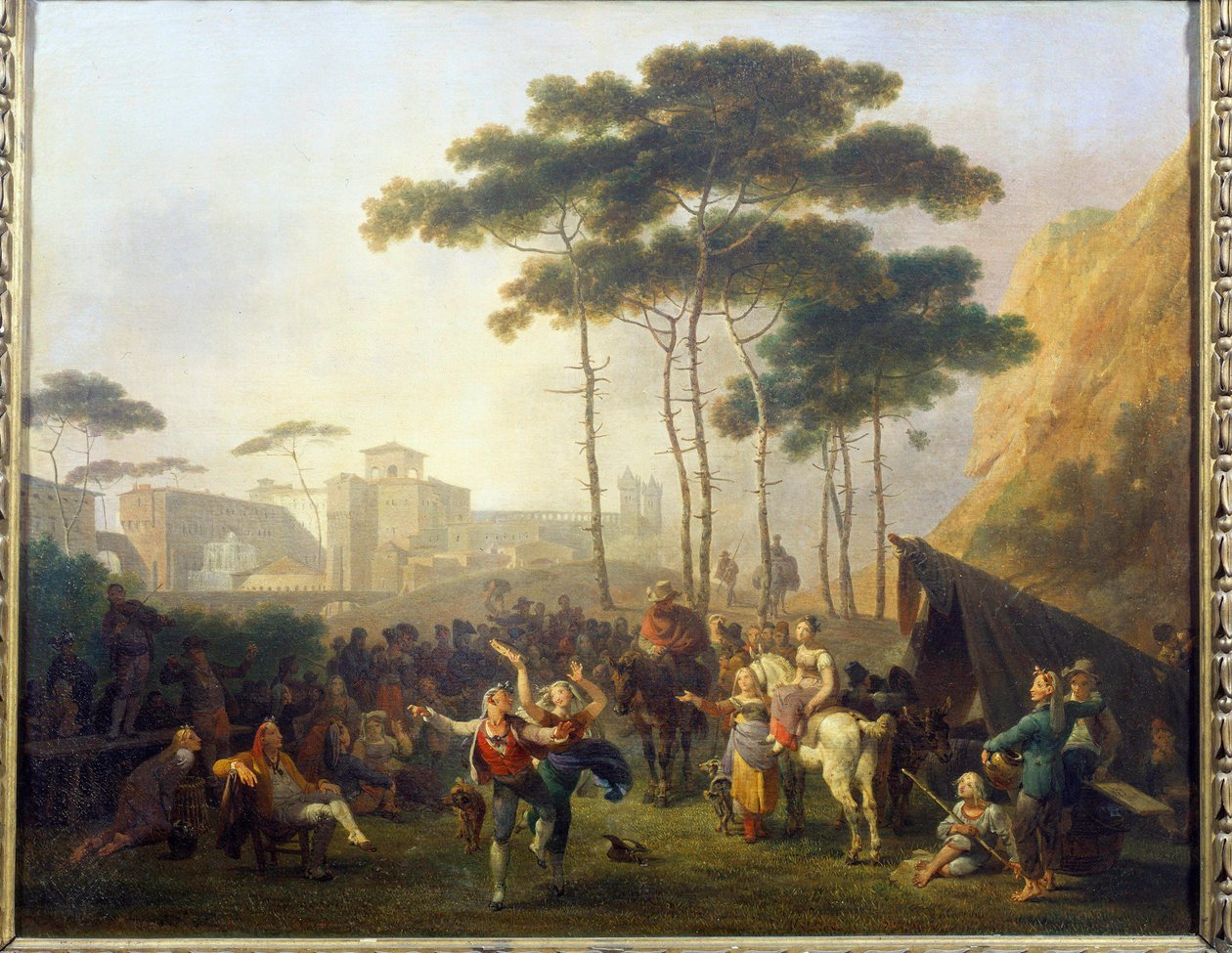 Nicolas Taunay (1755-1830) 19 世纪兰斯的乡村舞蹈绘画，Musee des Beaux Arts 作者 尼古拉斯·安托万·陶奈