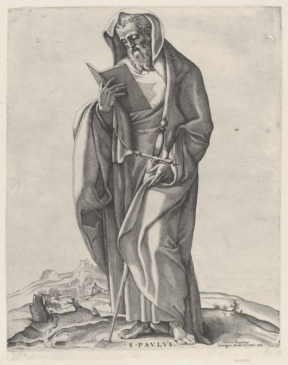 An Old Man Saint Paul, 1530-66., 1530-66. 作者 尼古拉斯·贝阿特丽泽