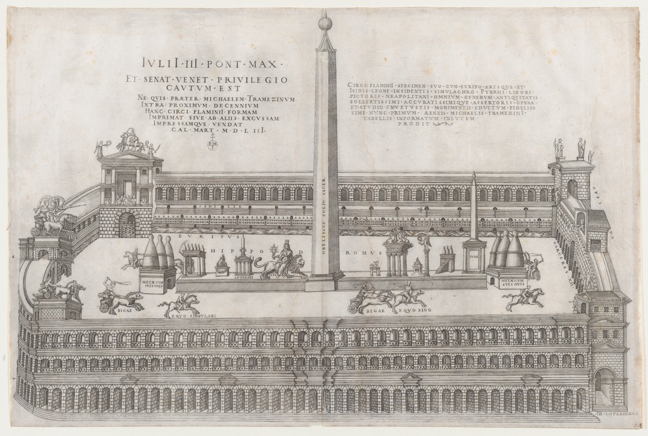 Speculum Romanae Magnificentiae：Circus Flaminius, 1553., 1553. 作者 尼古拉斯·贝阿特丽泽