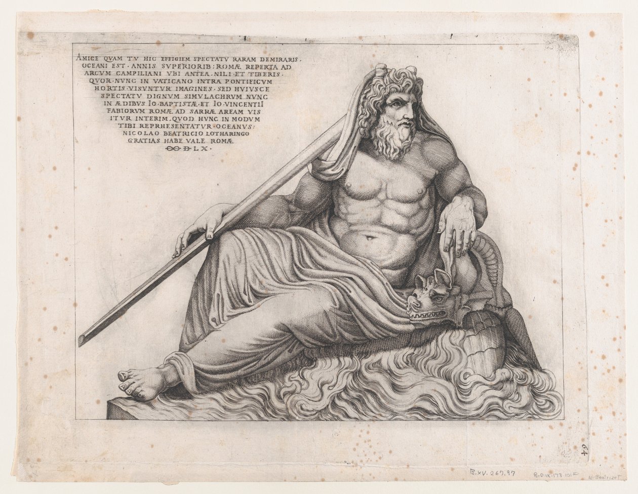 Speculum Romanae Magnificentiae：海洋之神，1560年，1560年。 作者 尼古拉斯·贝阿特丽泽