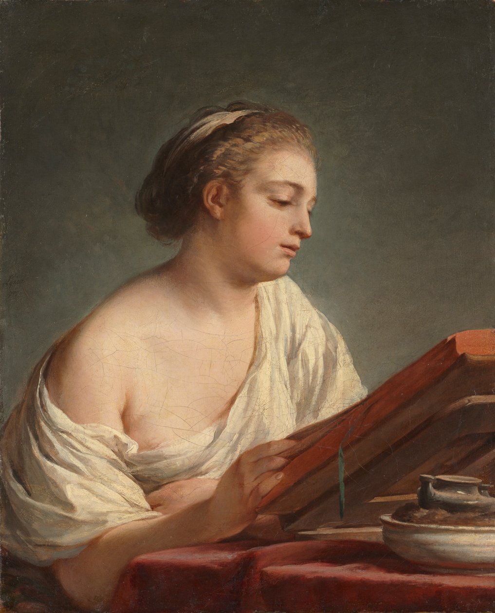 妇女阅读，1769年。 作者 尼古拉斯·伯纳德·莱皮西