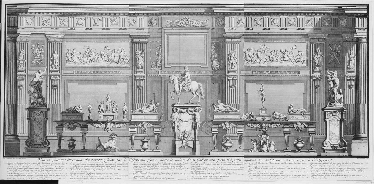 La Galerie de Girardon, 18世纪。, 18世纪。 作者 尼古拉斯·谢瓦利埃（Nicolas Chevalier）
