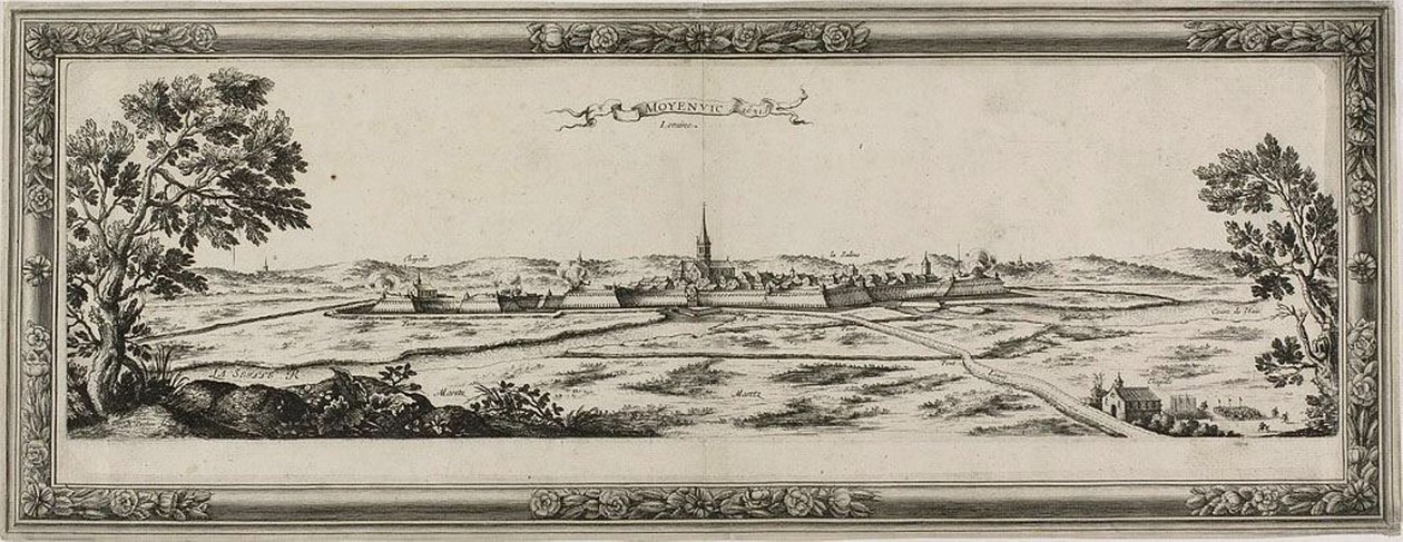 莫扬维克，洛林，1631 年 作者 尼古拉斯·科钦（Nicolas Cochin）