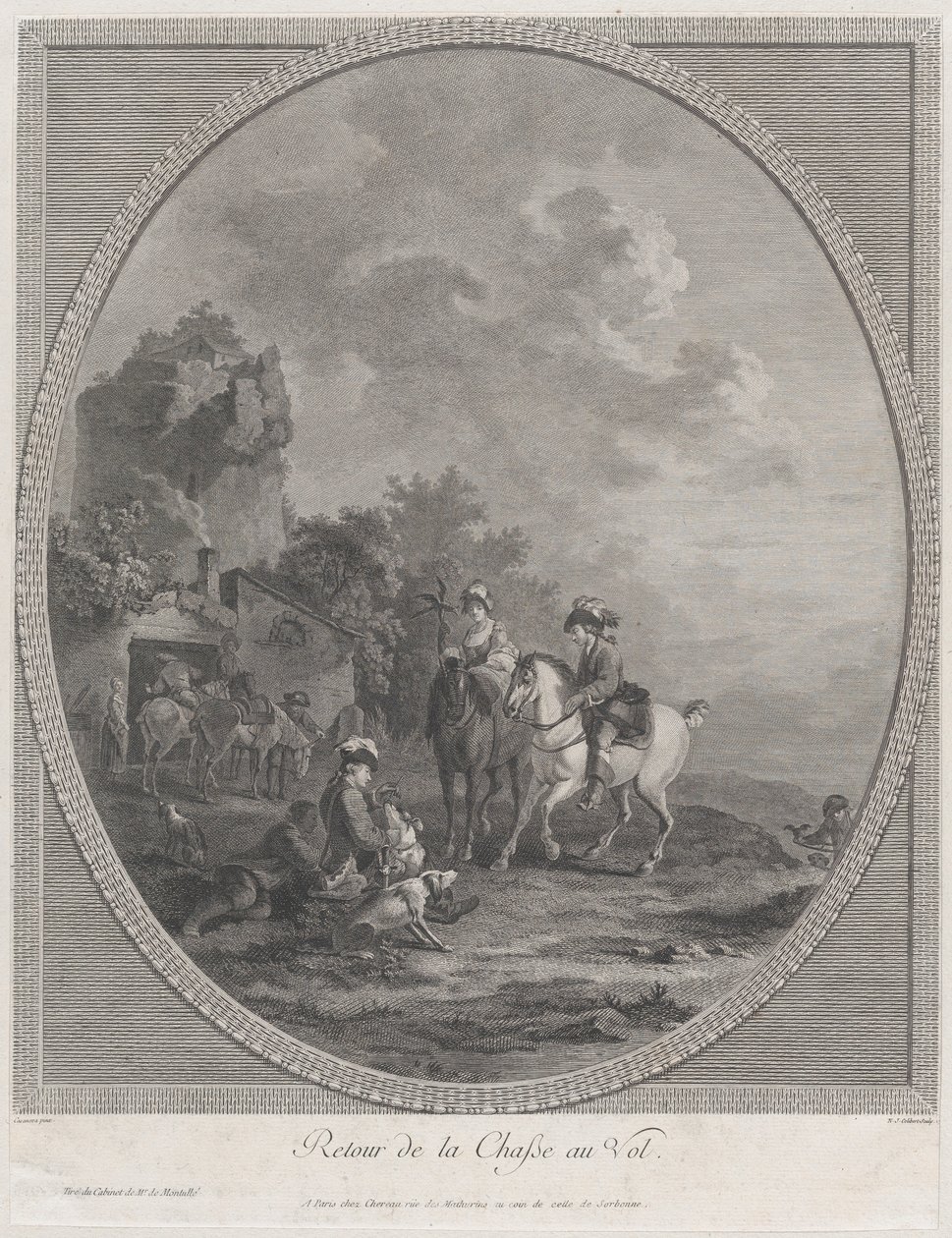 狩猎归来，1786., 1786. 作者 尼古拉斯·科利伯特