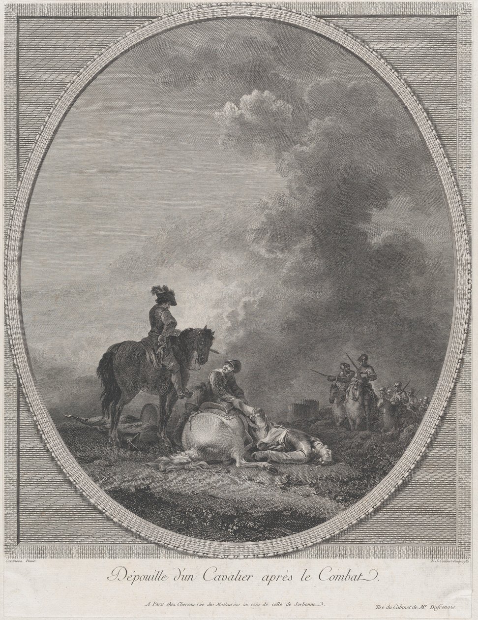一个士兵战斗后的尸体，1781., 1781. 作者 尼古拉斯·科利伯特