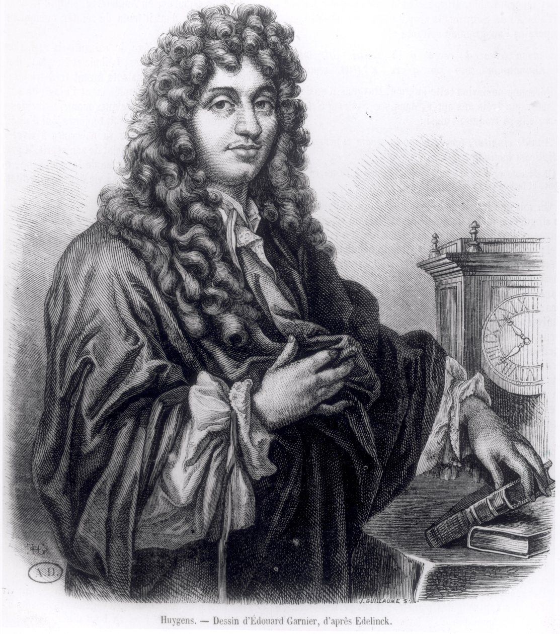 Christian Huyghens（1629-95）由Edouard Garnier雕刻 作者 尼古拉斯·埃蒂安·埃德林克