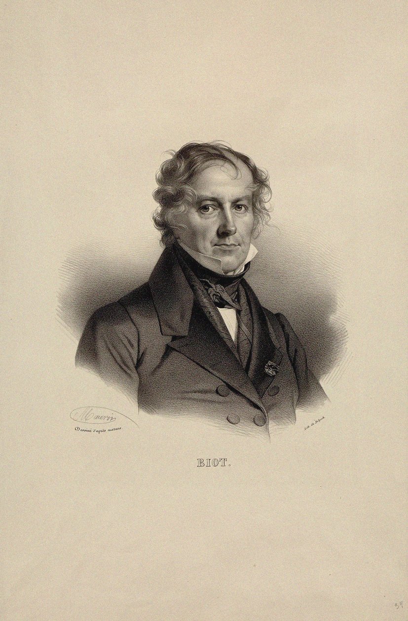 Jean Baptiste Biot的肖像，1774-1862。 作者 尼古拉斯·尤斯塔什·莫林