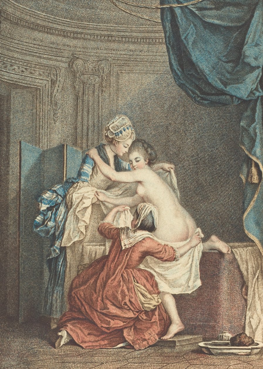 Le bain The Bath. 作者 尼古拉斯·弗朗索瓦·雷诺（Nicolas Francois Regnault）