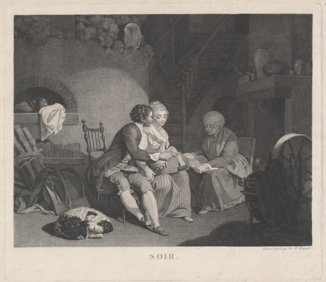 Soir Evening, 1780年代。 作者 尼古拉斯·弗朗索瓦·雷诺（Nicolas Francois Regnault）