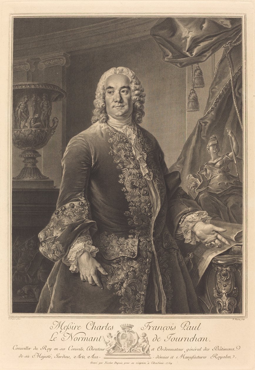 Charles Francois Paul Le Normant de Tournehem 作者 路易·托克之后的尼古拉斯·加布里埃尔·杜普伊