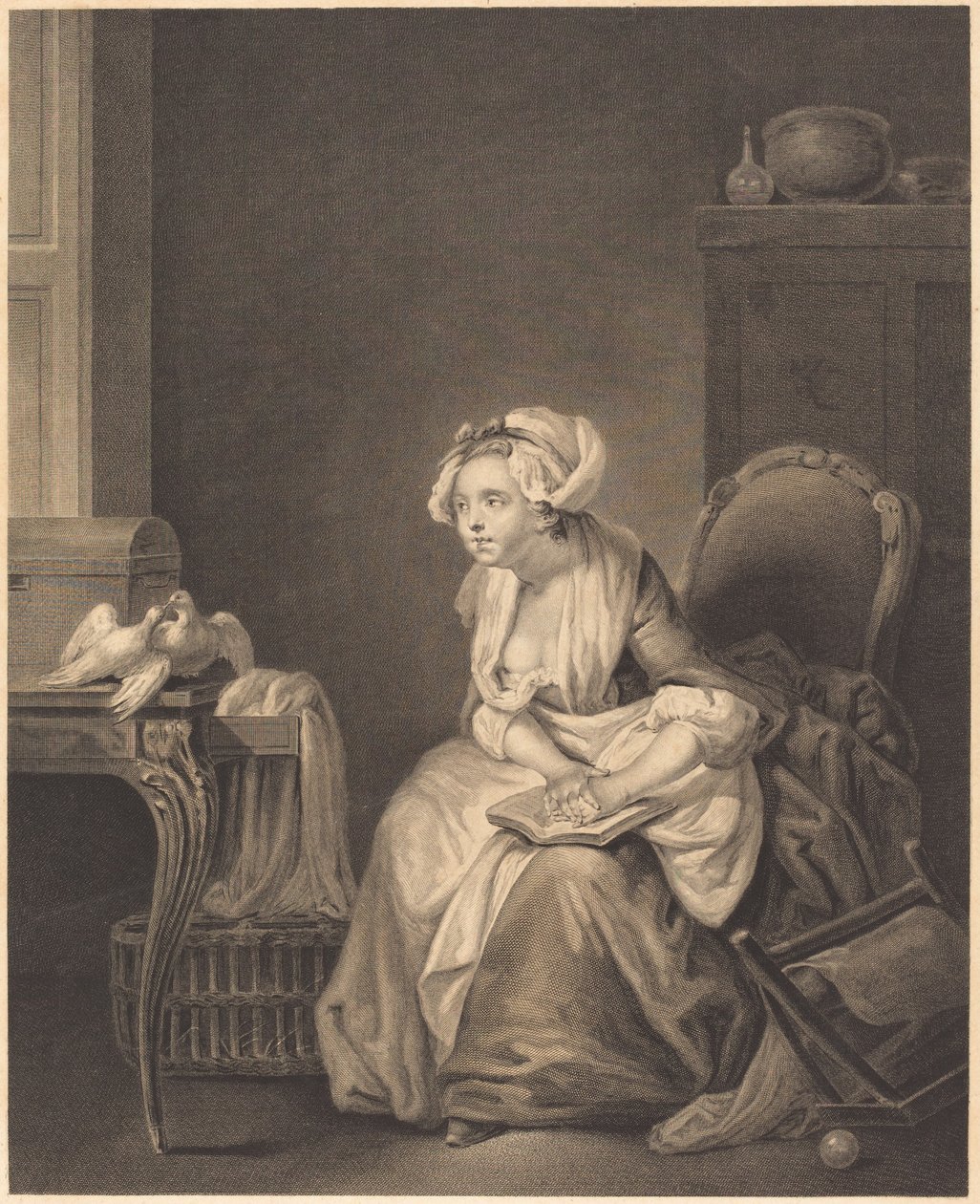爱的第一课 作者 尼古拉斯·约瑟夫·沃耶兹（Jean Baptiste Greuze）
