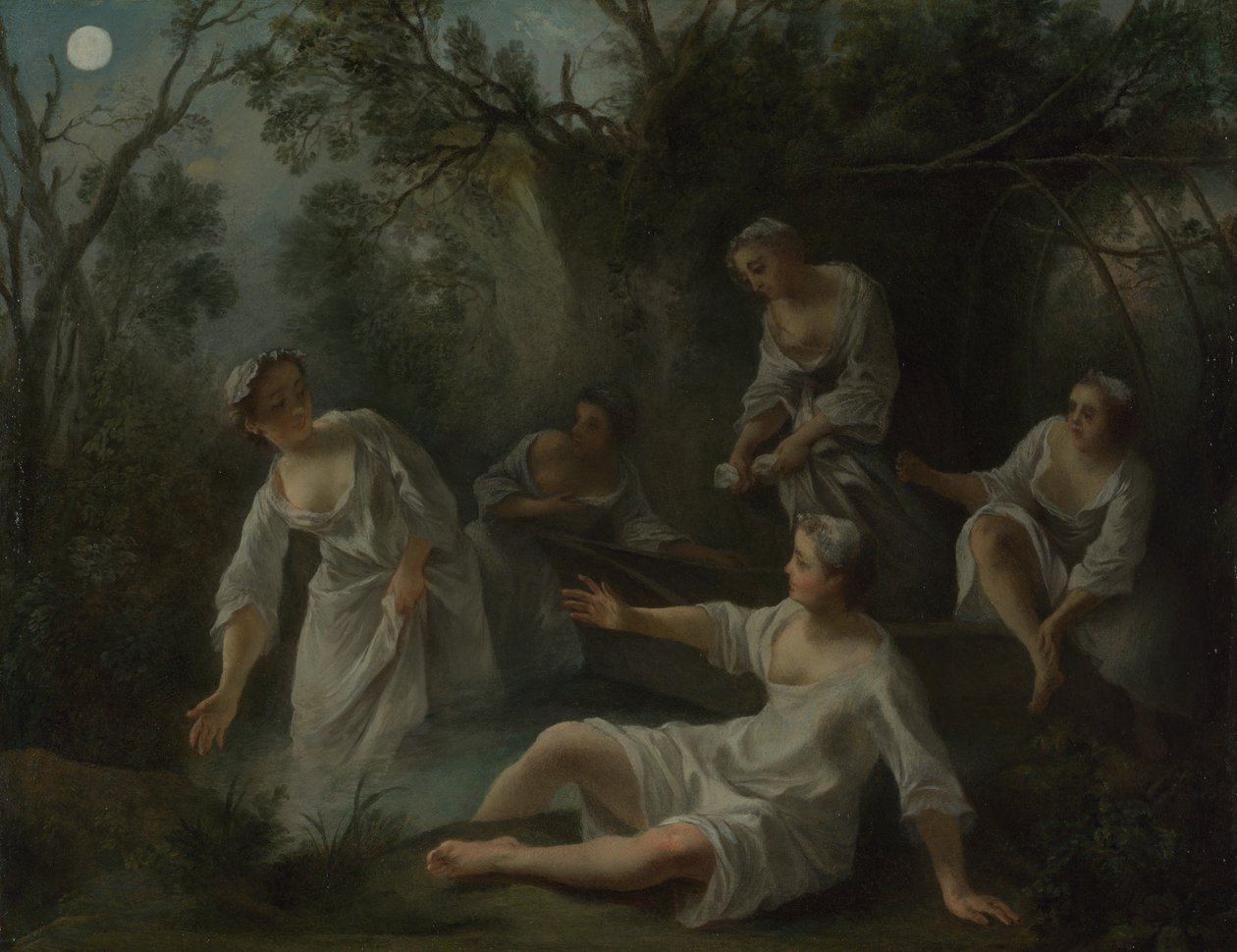 一天四次：晚上，c。 1740 作者 尼古拉斯·兰克里特（Nicolas Lancret）