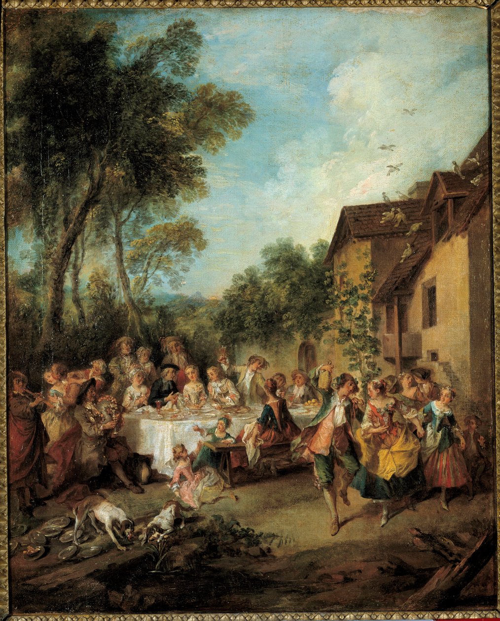 Nicolas Lancret (1690-1743) 18 世纪昂热的蜜月画，美术博物馆 作者 尼古拉斯·兰克里特（Nicolas Lancret）